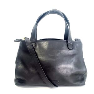 Black Leather Shoulder Bag - Classic Everyday Tote